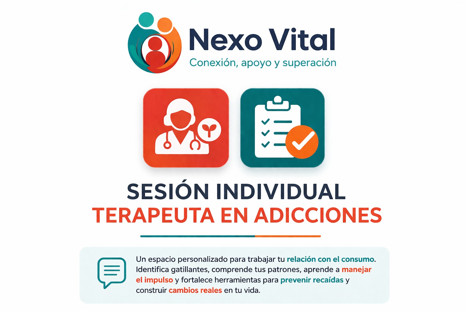 Atención por Sesión — Terapeuta en Adicciones