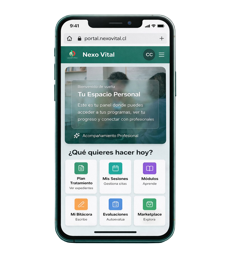 Aplicación Nexo Vital en el celular